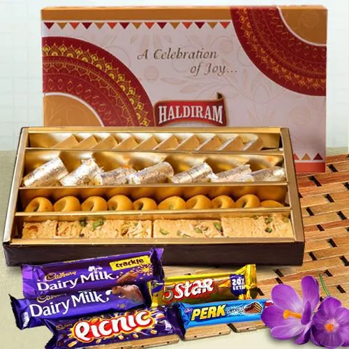 Assorted Haldirams Sweets with Cadbury Chocolates