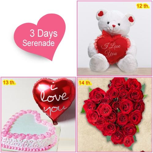 Amazing 3-Day Serenade Gift for Lady Love