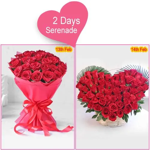 Charismatic 2 Day Serenade Gift of Red Roses