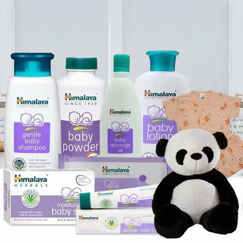Shop for New Born Baby Care Hamper with Kids Wear