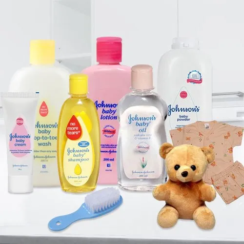 Shop for Johnson Baby Care Gift Set with Teddy
