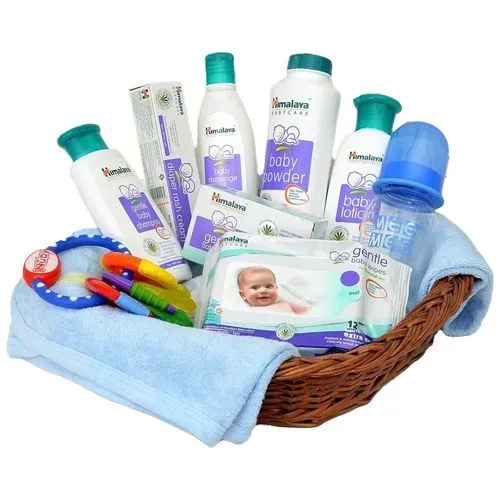 Outstanding Himalaya Baby Care Gift Pack with Towel N Rattle Set