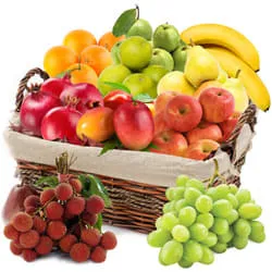 Refreshing 10 kg Fresh Fruit Basket Hamper