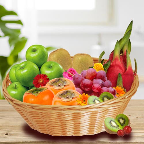 Delicious Basket of Exotic Fruits