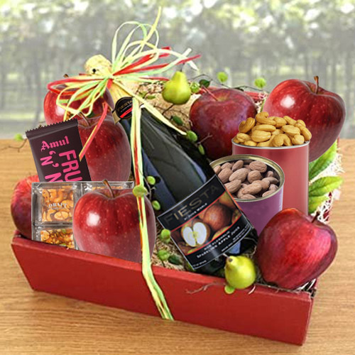 Enticing Tray of Fresh Fruits N Assortments
