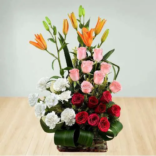 Seasonal Romance Mixed Flowers Bouquet