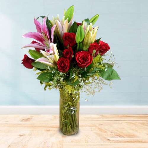Pristine Love Mixed Blooms in Vase