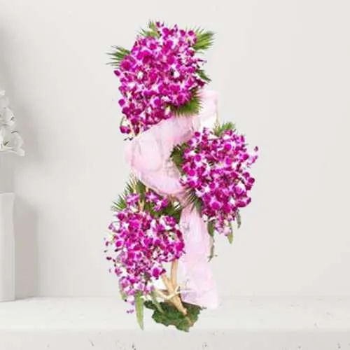 Fantastic 100 Purple Orchids Arrangement