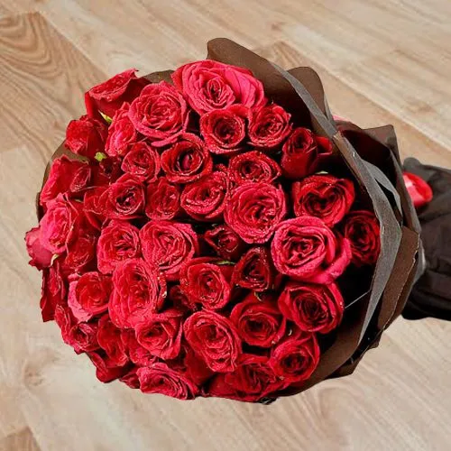 Dazzling Red Surprise Roses Bouquet