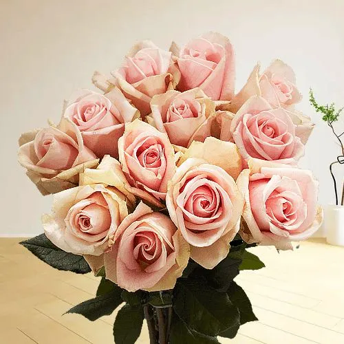 Captivating Bouquet of Playful Peach Roses