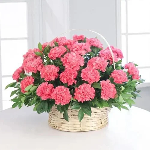 Exclusive Pink Carnation Basket