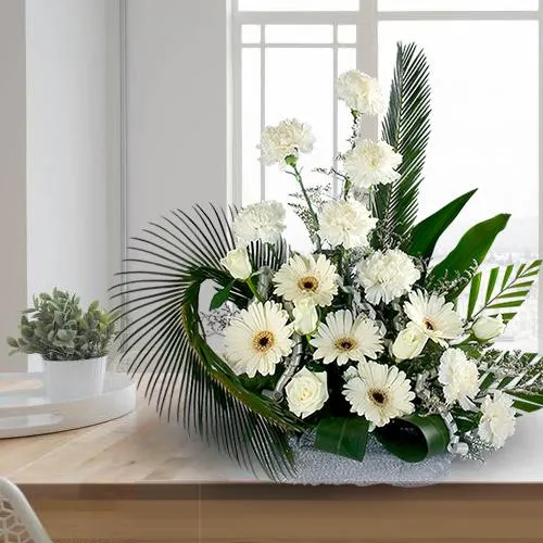 Online White Flowers Arrangement