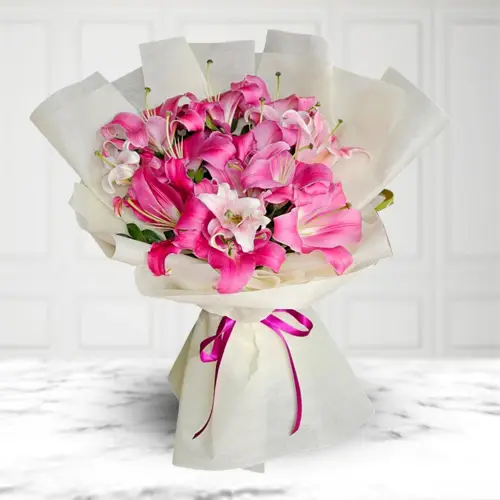 Gorgeous Pink Lily Bouquet