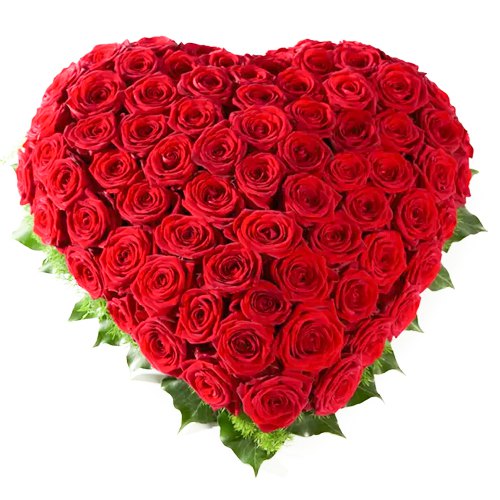 Thrilling Heart Shaped Red Rose Bouquet