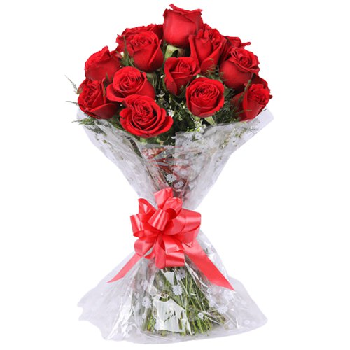 Premium Love 12 Red Roses Bunch