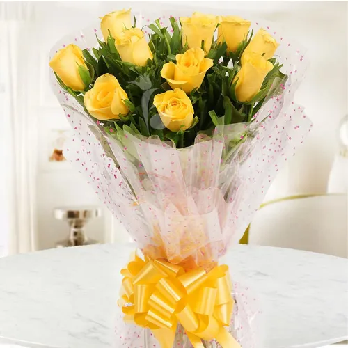 Touching 10 Yellow Roses of Friendship