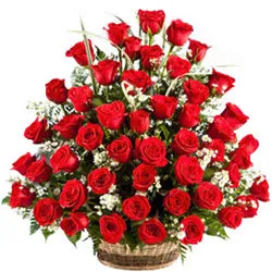 Artful Pure Passion Basket of Red Roses