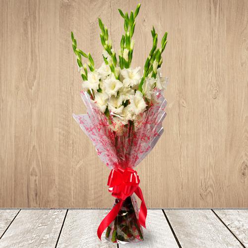 Amazing White Gladiolus Bouquet