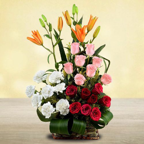 Glam Up Blooming Bouquet of Mixed Flowers