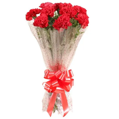 Shop for an elegant Hand Bunch of Red Carnations