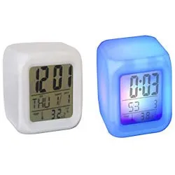 Online Cube Shaped Colourful Alarm Clock