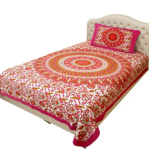 Fantastic Single Size Bed Sheet N Pillow Cover Combo