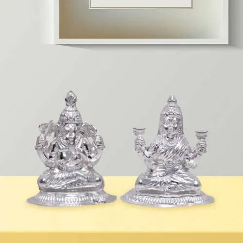 Buy Silver Laxmi Ganesha