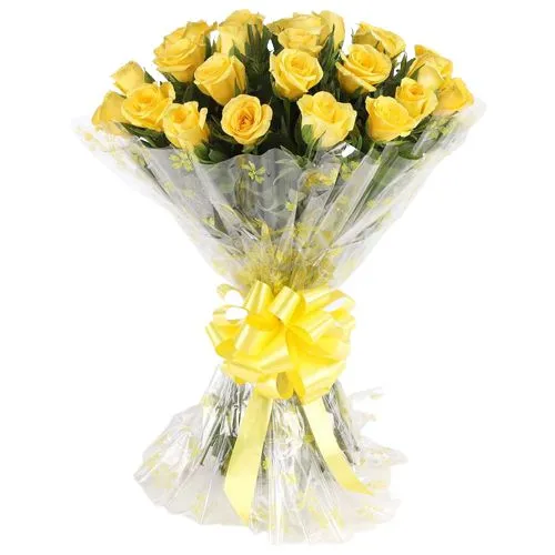 Bouquet of 10 Yellow Roses