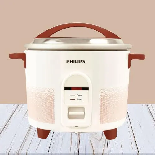 Suave Selection of Philips Electric Rice Cooker in White n Red