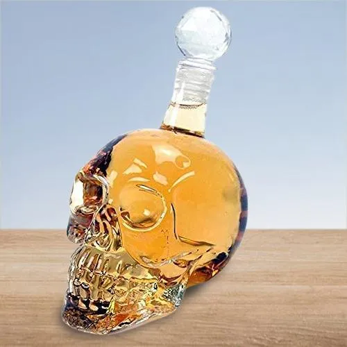 Wonderful Crystal Head Skull Wine Bottle Decanter