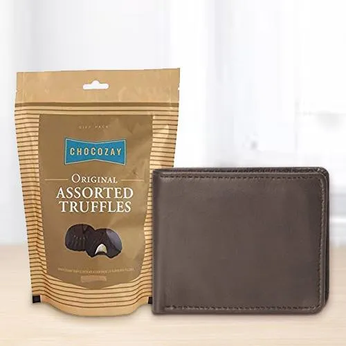 Rich Borns Gents Wallet with Tasteful Assorted Truffle Chocolates
