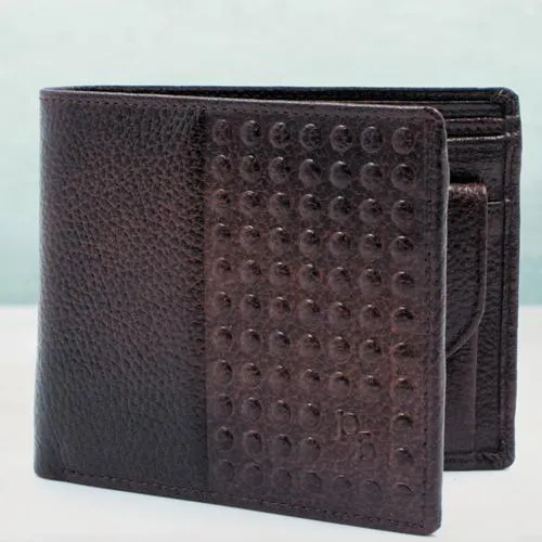 Classy Dark Brown Leather Wallet for Him