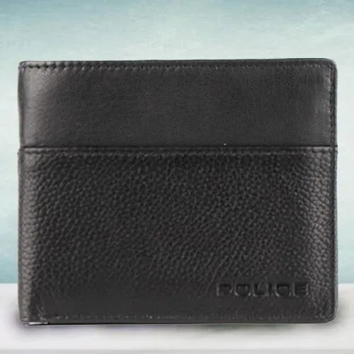 Remarkable Mens Leather Wallet in Black from Police