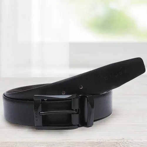 Exclusive Cross Black Leather Belt for Gents
