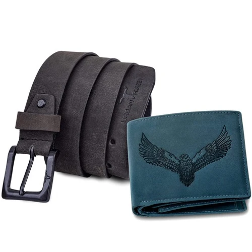 Trendiest Urban Forest Leather Wallet N Belt Combo for Men