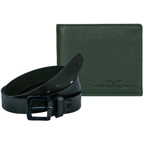 Marvelous Urban Forest Gents Leather Wallet N Belt Gift Set