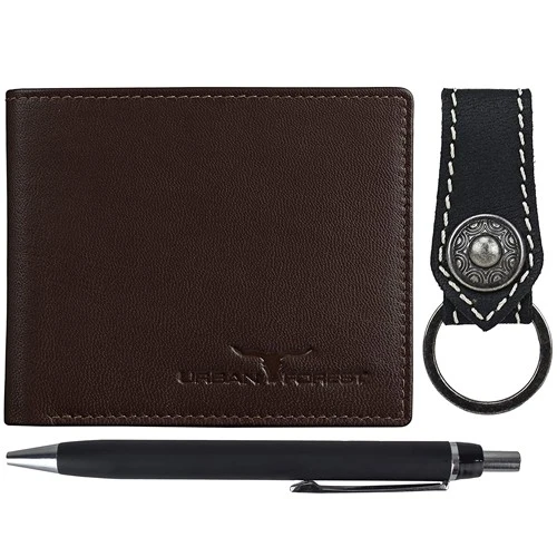 Trendy Urban Forest Mens Wallet with Keyring N Pen Combo