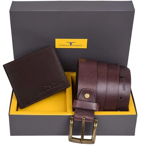 Stylish Mens Wallet N Belt Combo from Urban Forest