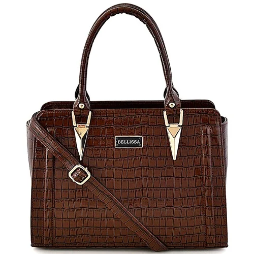 BELLISSA Croco Pattern Chic PU Leather Ladies Handbag