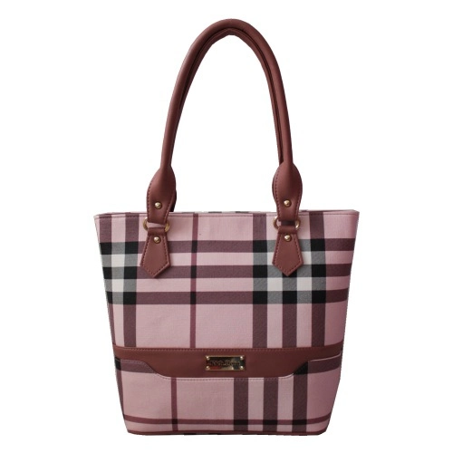 Checkered Ladies Bag with Double Partition