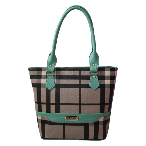 Exquisite Checkered Ladies Bag with Double Partition