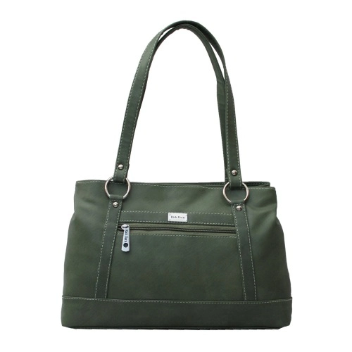 Green Colored Twin Chamber Womens Office Bag