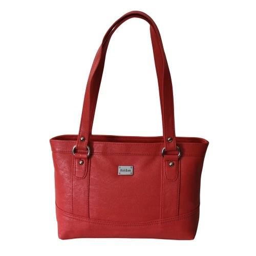 Elegant Double Chamber Ladies Red Vanity Bag