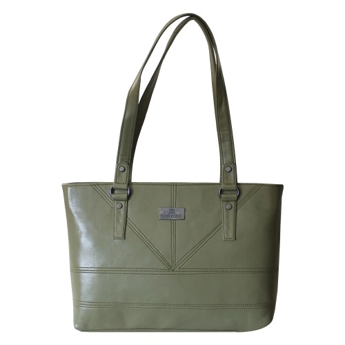 Sober Green Womens Vanity Bag with Front Stiches