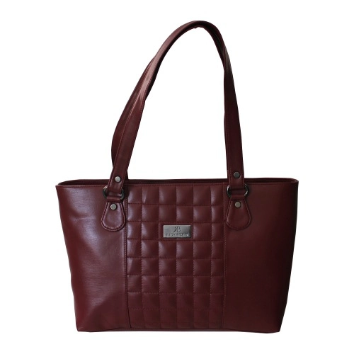 Deep Maroon Bag for Women with Front Stiches