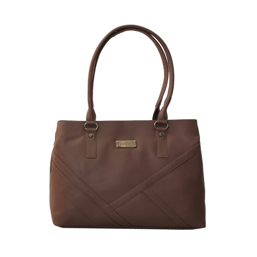 Charming Ladies Leather Vanity Bag with Front Zip