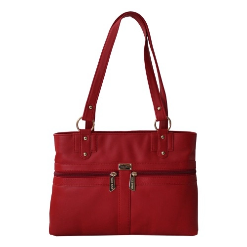 Fancy Red Leather Shoulder Bag