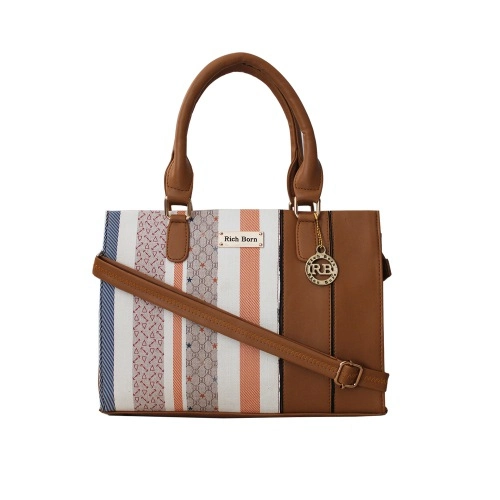 Exclusive Vanity Bag in Striped N Plain Combination