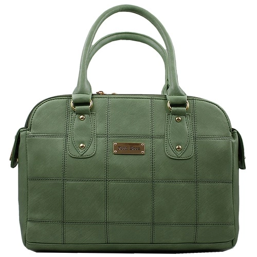 Fancy Olive Green Bag for Her in Smart Stich Design