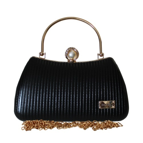 Classy Party Purse with Striped Embossed Design